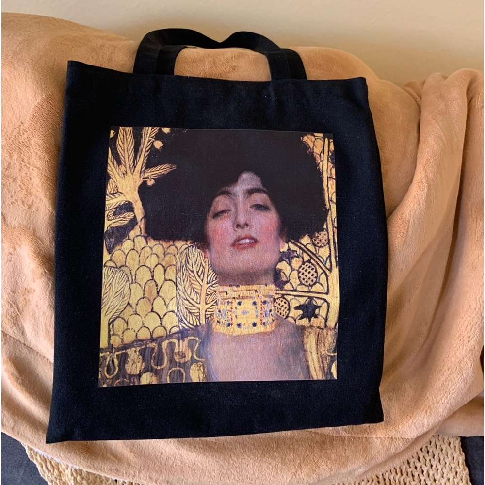 KLIMT exhibit souvenir tote bag 15”x13”